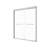 56 In. - 60 In. W X 76 In. H Semi-Frameless Double Sliding Shower Door-101946951