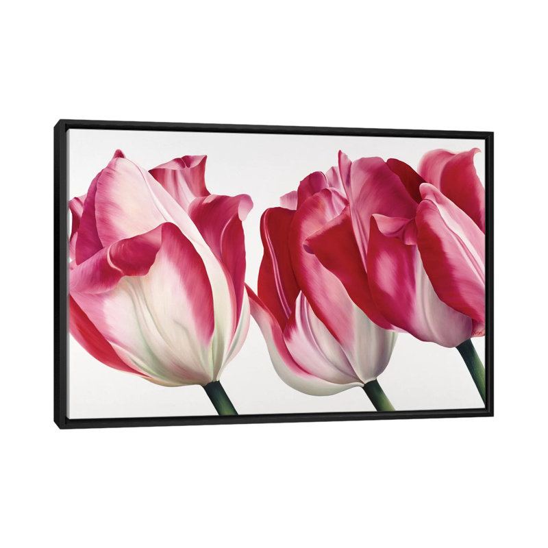 « floriade v », impression sur toile, H 18 po x l 26 po x P 1,5 po, Toile avec cadre noir, Pas de tapis