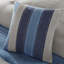 Édredon 7 pièces bleu marine pour lit très grand avec tissu en microsuède et 2 taies décoratives plissées