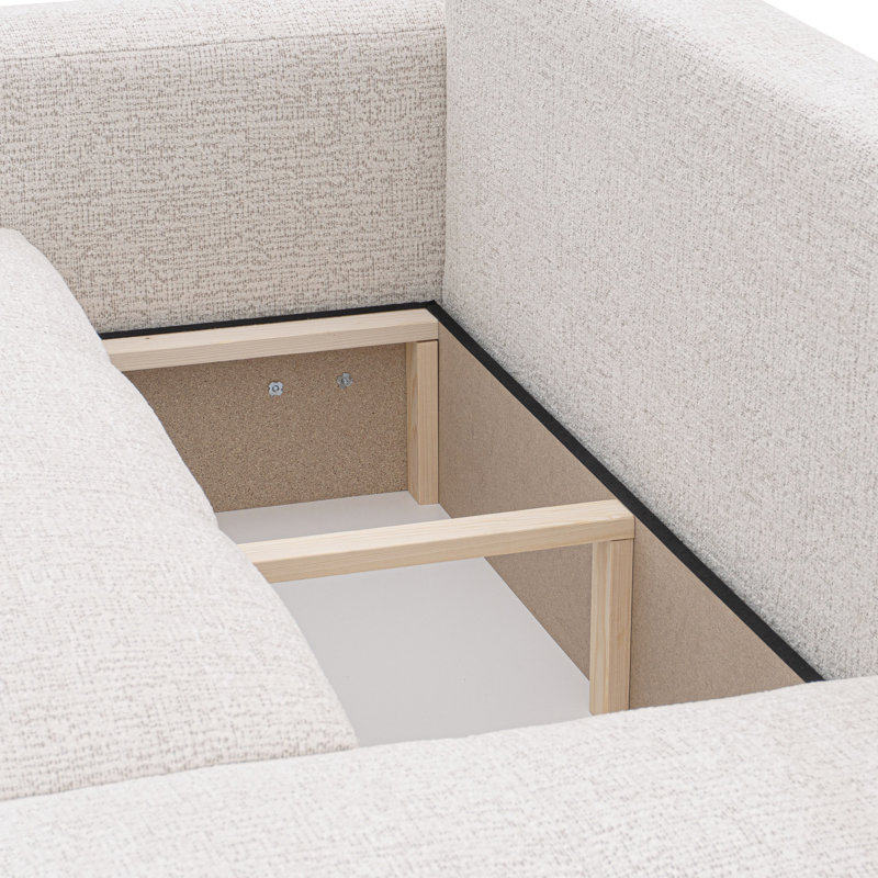 Sectional, CREAM Polyester Blend