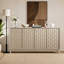 Buffet de 60 po de largeur avec 4 portes, pieds en bois massif et tablettes réglables-24103134