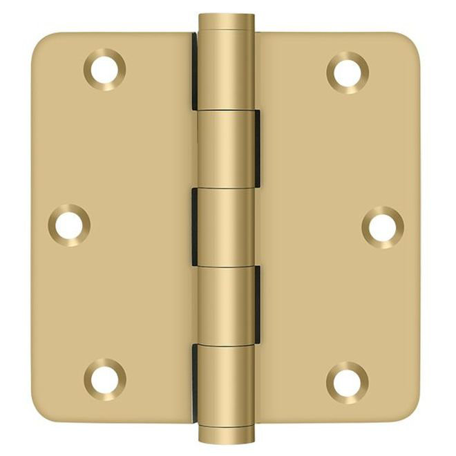 Charnières en laiton brossé Deltana DSB35R44 3 1/2 po x 3 1/2 po x 1/4 po Deltana, Laiton brossé