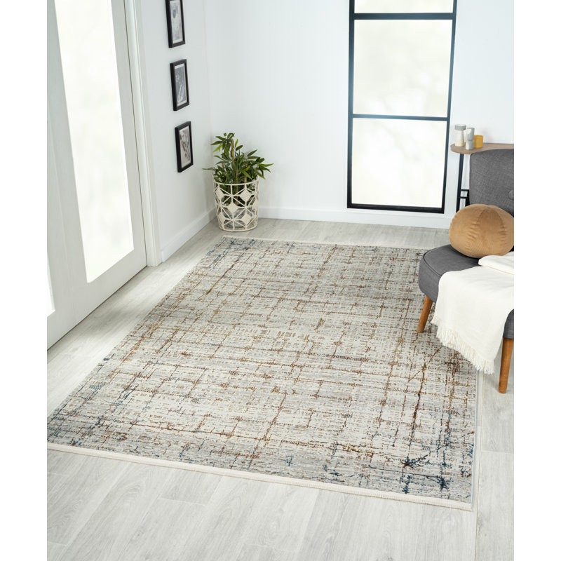 Arian light grey Rug, Rectangular 160 x 230cm