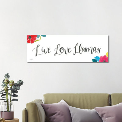 La La Llama VIII by Jenaya Jackson - Wrapped Canvas Panoramic Print