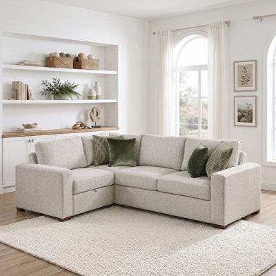Canapé modulaire moderne et contemporain en microfibre 3 pièces 107,5 po Eastwood