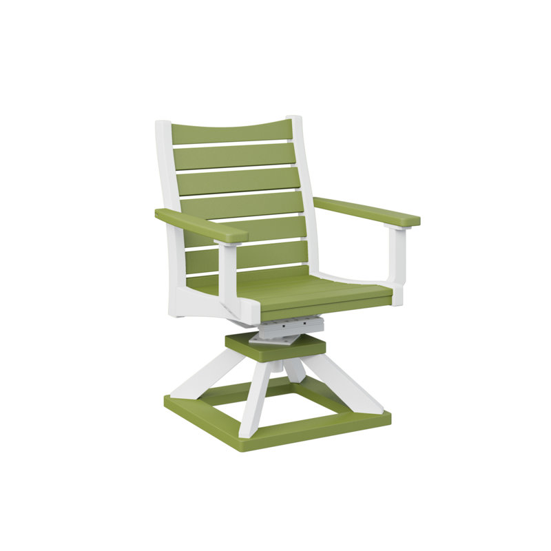 Bristol Outdoor Swivel Rocker Dining Chair, Kiwi Green