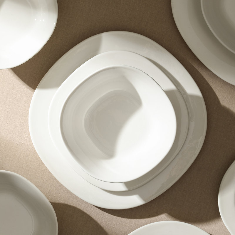 Charcoal Ceramic 24-Piece Dinnerware Set, Service for 8