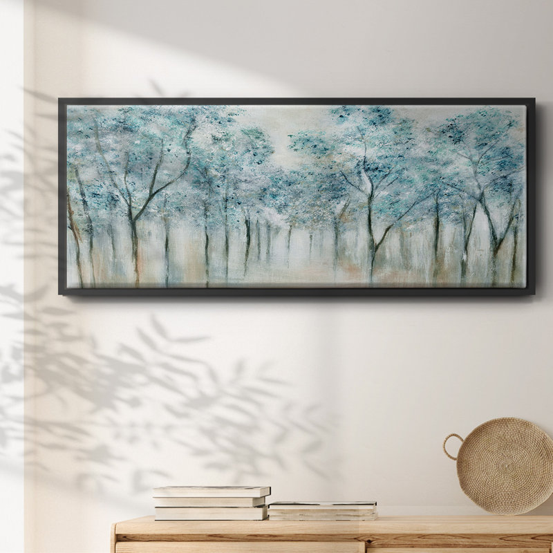 Bleu printemps - toile encadrée, H 12 po x l 30 po