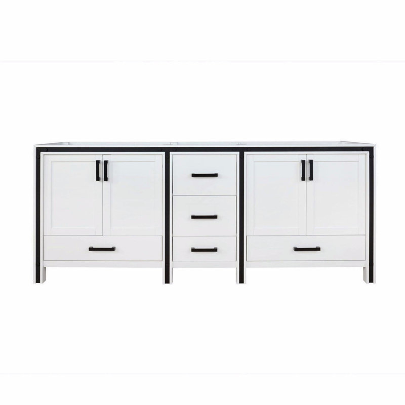 Meuble-lavabo double 84 po X P 22 po D, Blanc