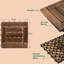 10 carreaux de plancher en bois d'acacia 10 pi
