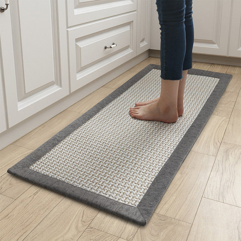 Tapis de cuisine lavables antidérapants, Gris