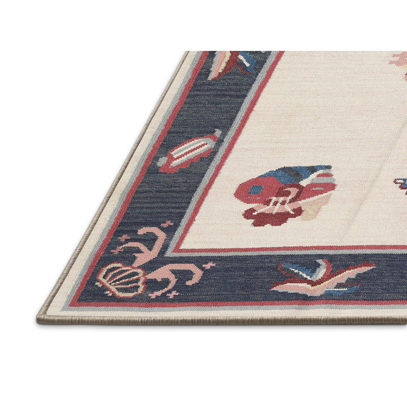 Tapis contemporain rouge / noir, Rectangle 5 pi x 7 pi