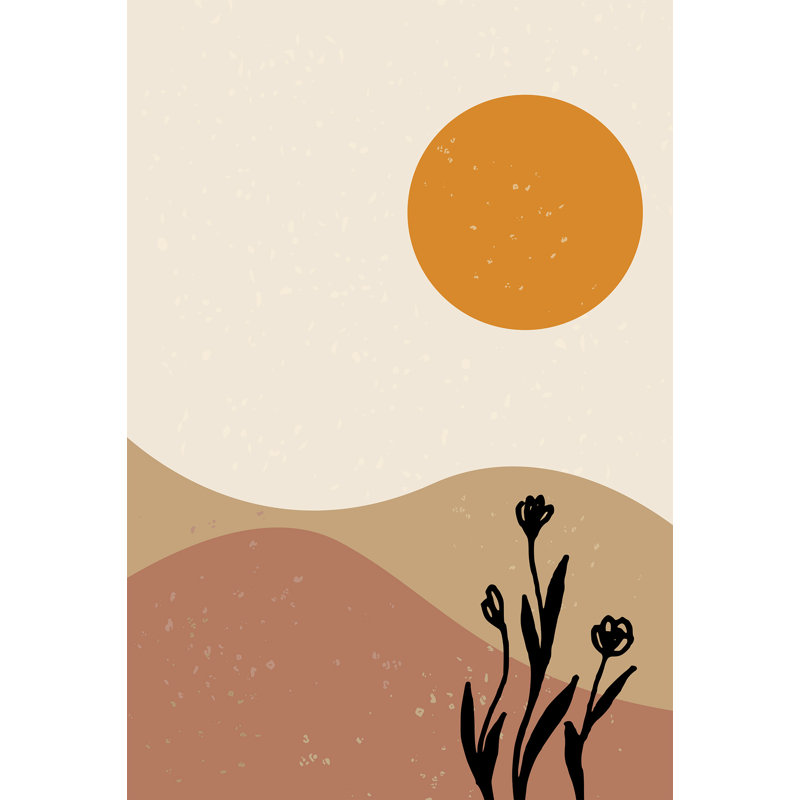 Desert Bloom Abstract Canvas Wrapped Wall Art, 36" H x 24" W x 1.5" D