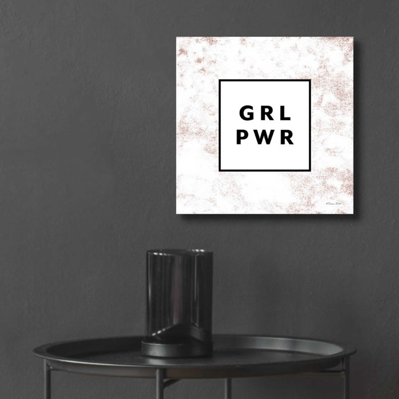 «GRL TPS» par Susan Ball, art mural en verre acrylique, H 12 po x l 12 po x P 0,13 po