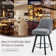 Swivel Upholstered 26''Counter Stool And Bar Stools With Full Back And Solid Wood Frame
