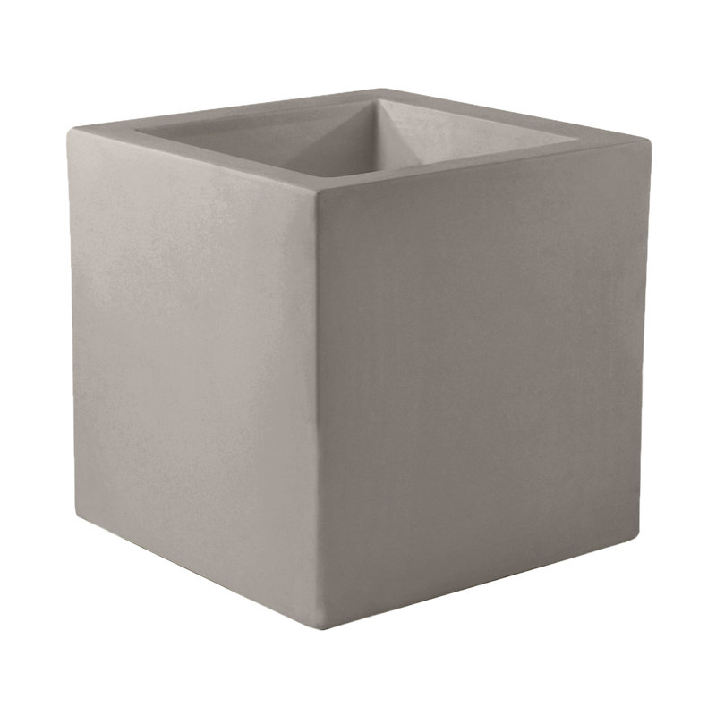 Nano Resin Pot Planter, 4" H x 4" W x 4" D, Anthracite