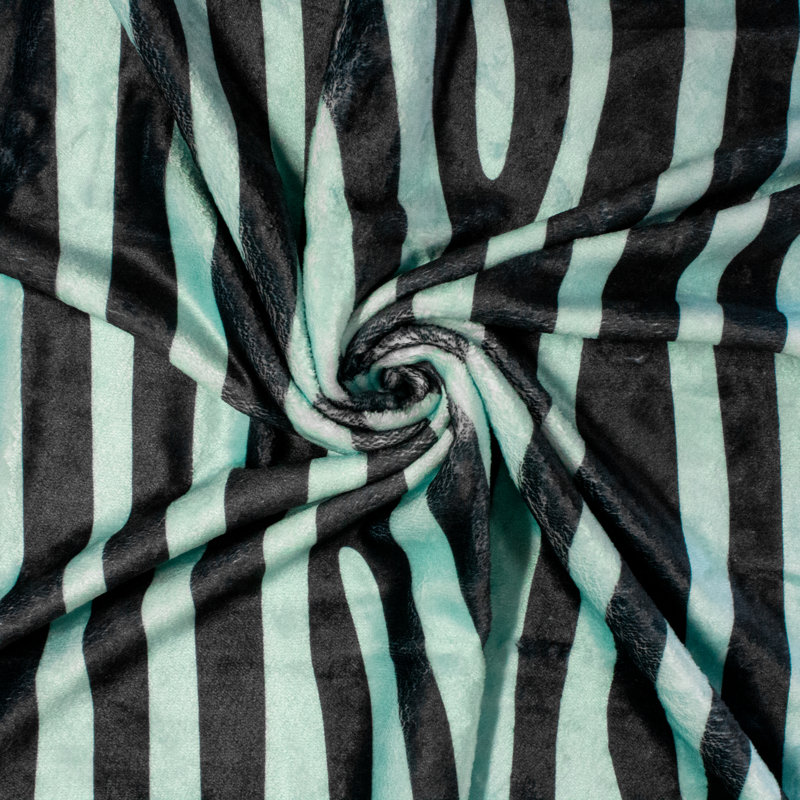 Plain Weave / Muslin Throw Blanket, Teal/Black, 42" W x 60" L
