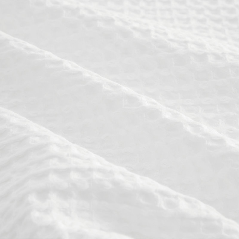 Bedsure 100% Cotton Waffle Comforter Set, California King Comforter + 2 King Shams, Snow White