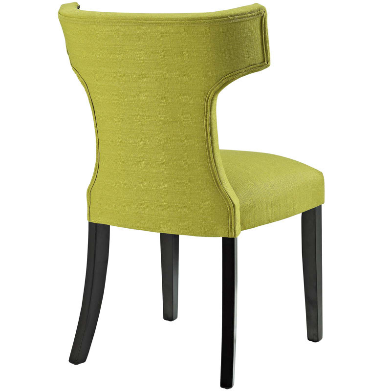 Modway Curve Fabric Dining Chair, Wheatgrass