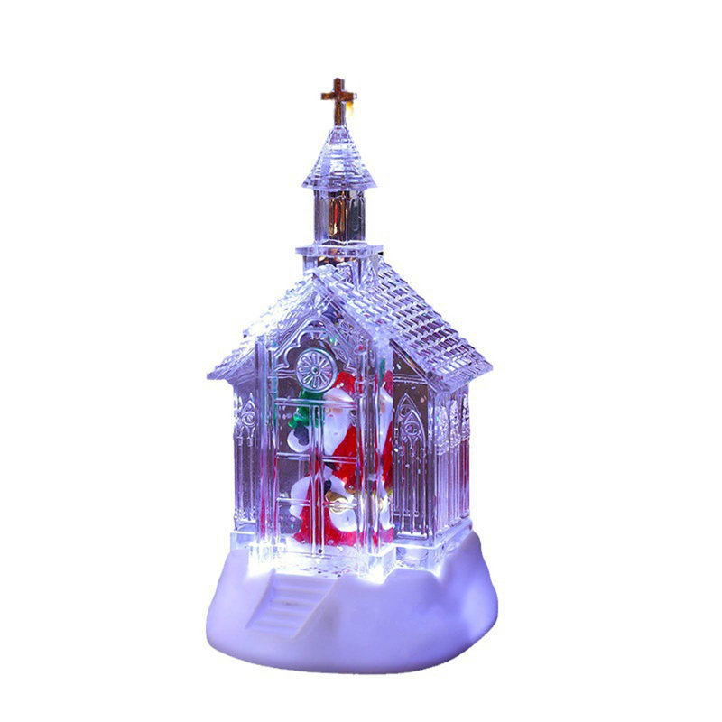 Nouvelle décoration de Noël, cadeau de Noël lampe de Noël en cristal lumineux enneigé, 20 ML