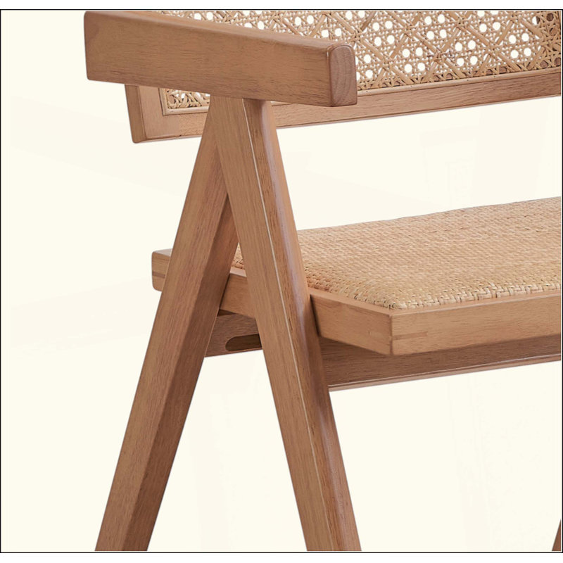 Rattan Arm Chair Set, Stylish And Comfortable For Outdoor Dining And Entertaining, Space-Saving Design