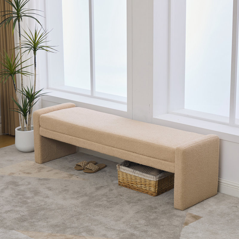 Banc rembourré Modern, Wheat, Wheat