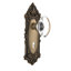 Victorian Plate with Decorative Keyhole and Oval Clear Crystal Door Knob