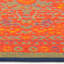 Tapis d'extérieur réversible en plastique à motif orange et gris Fiesta-1008258294