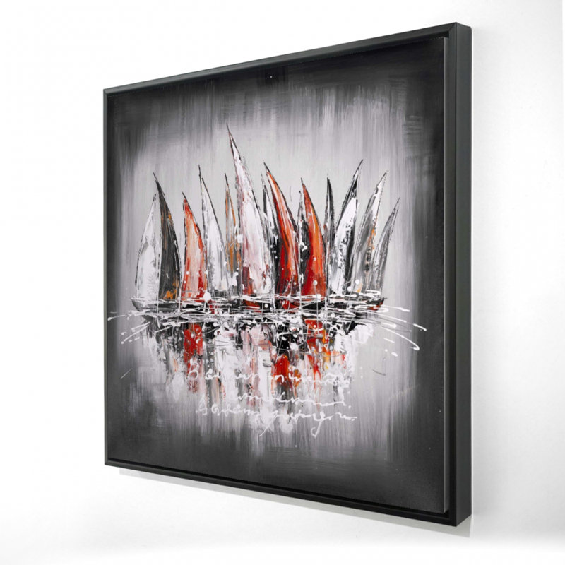 " Sailboats With Paint Splash "