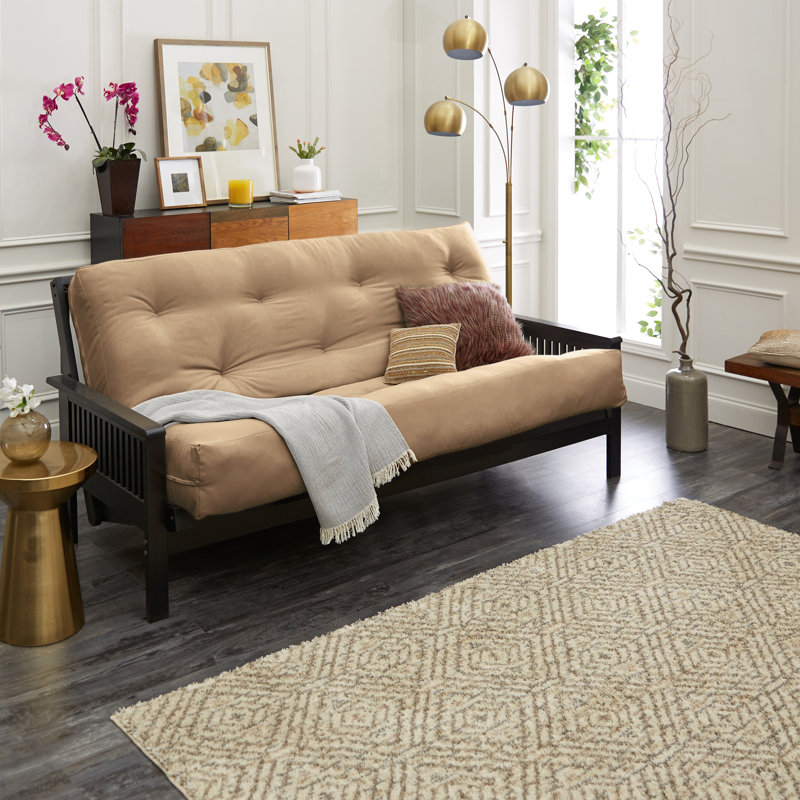 Matelas de futon en coton Boylston, Kaki, Double
