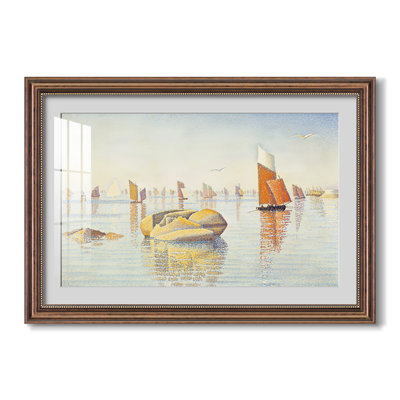 Concarneau, Matin paisible, Opus 219, 1891 - Paul Signac - Estampe encadrée sur mesure