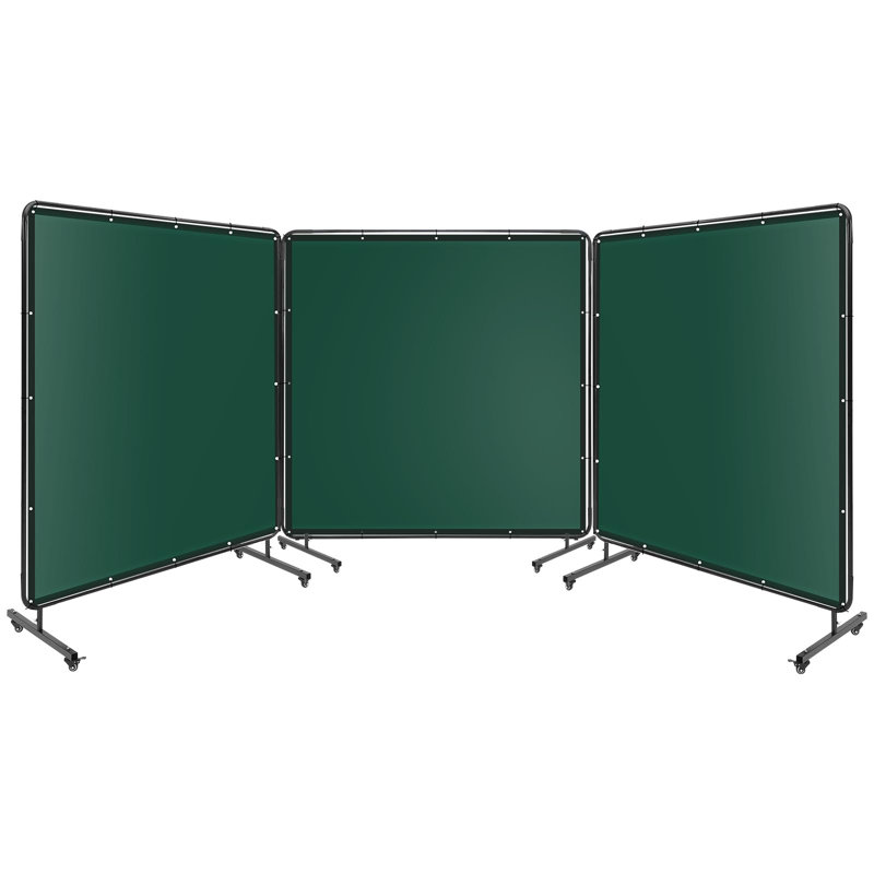 200 cm H x 540 cm W Vinyl Border Fencing with 3, Green
