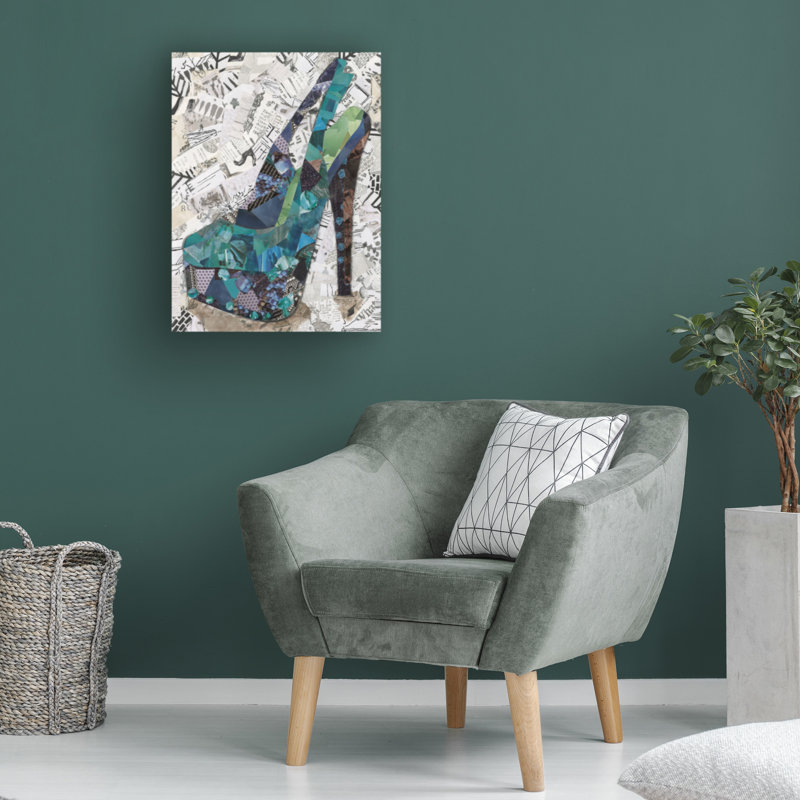 Art mural sur toile Mercer41 Coco Good Couture Shoes III WAG37692, 47" H x 35" W