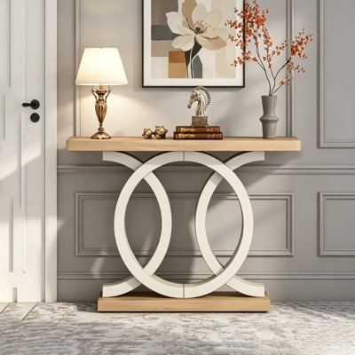 Console moderne de forme circulaire en bois
