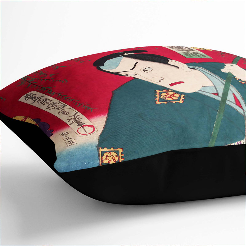 Square Throw Cushion, Black, 40cm H x 40cm W x 15cm D