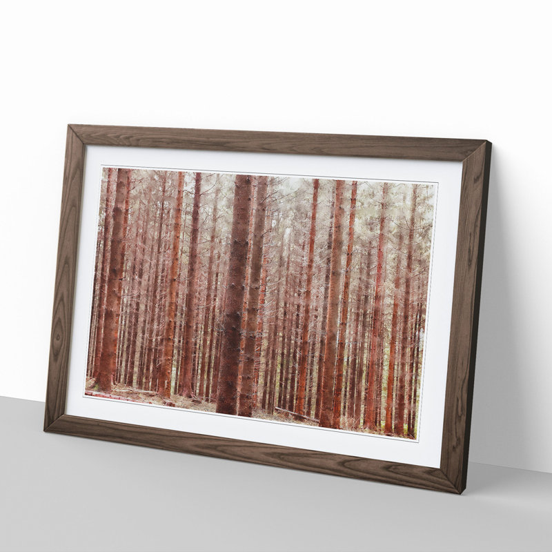 Autumn Forest Vol.7 - Picture Frame Graphic Art, 36cm H x 48cm W x 2cm D, Walnut Framed