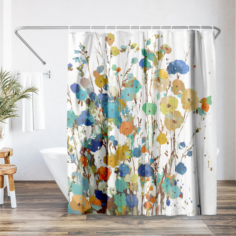 Rideau de douche 71 "x 74", Spring Garden I par PI Creative Art