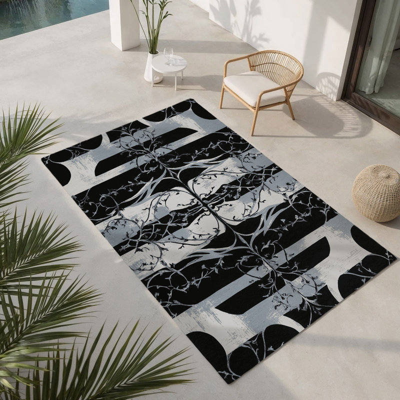Tapis argenté intérieur et extérieur Eclipse, Rectangulaire 8 pi x 10 pi