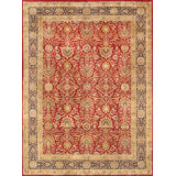Canvello Tabriz Hand-Knotted Lamb's Wool Area Rug- 8'9" X 11'10"
