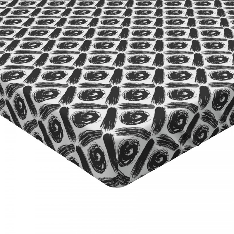Drap-housse coccinelles, Drap-housse pour lit simple TG, Noir / abstrait
