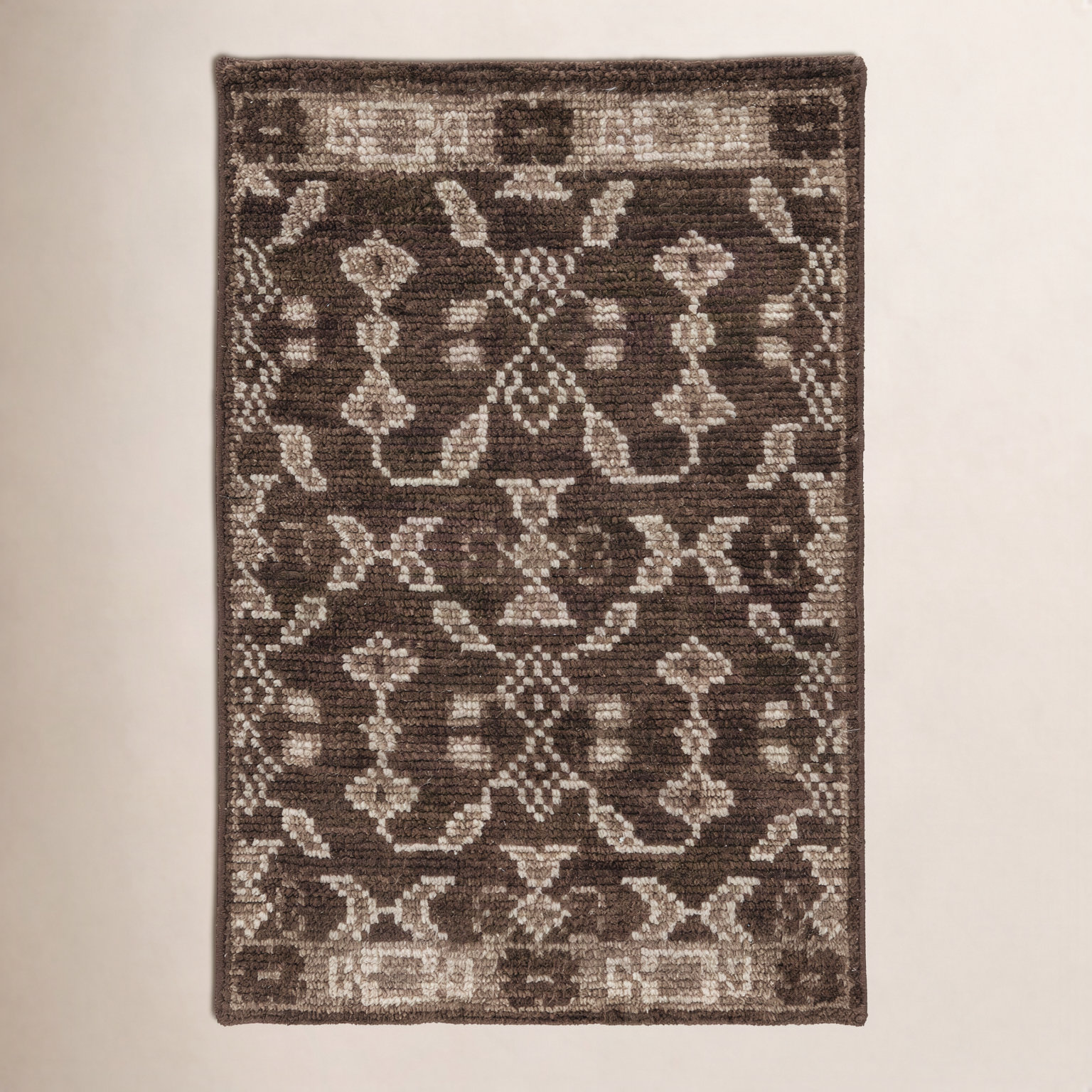 Vanna Hand-Knotted Oriental Wool Rug, Brown, 3'x5'