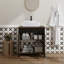 Meuble-lavabo sur pied simple 30 po avec comptoir en bois manufacturé avec lavabo et robinet