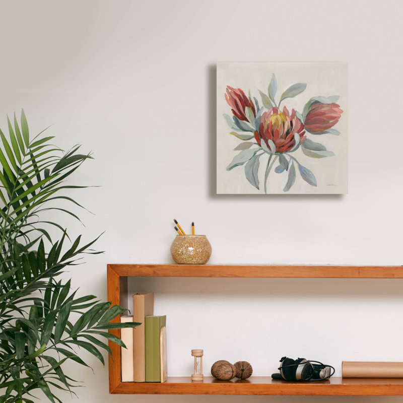 «Field Bloom I» par Silvia Vassileva, art mural sur toile, H 12 po x l 12 po x P 0,75 po