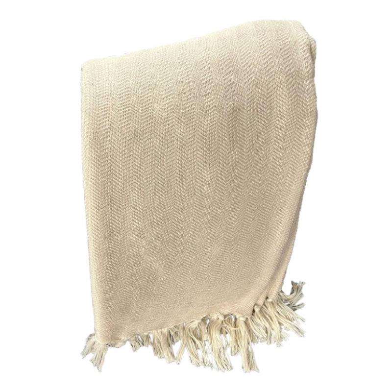 Jeté Charm Charm 50 po x 60 po, Écru