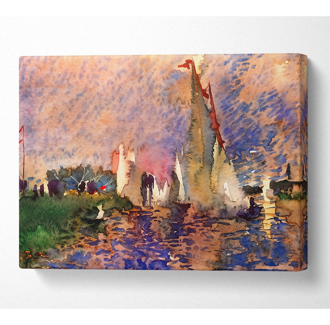 Renoir Regatta in Argenteui - Kunstdrucke auf Leinwand gerollt