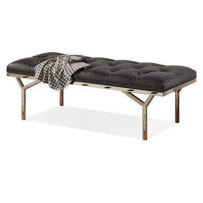 Black Upholstered Bench