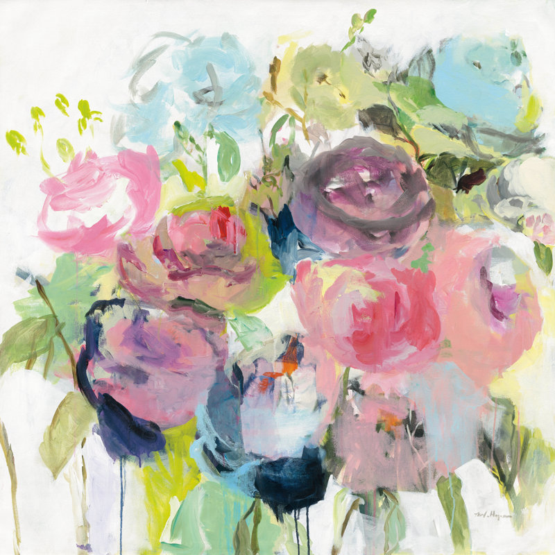 Bright Summer Peonies by Marilyn Hageman - Painting, Paper Print, 76cm H x 76cm W