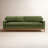 Zyon 90" Chenille Velvet Fabric Sofa