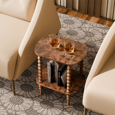 Table d'appoint à 2 niveaux