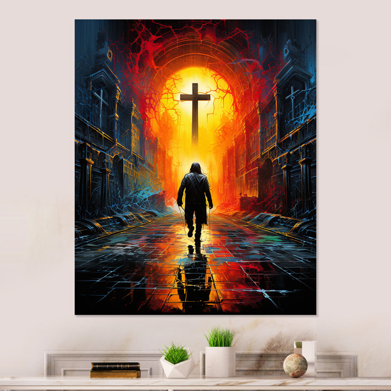 Art mural en métal Jesus, H 32 po x l 16 po x P 1 po